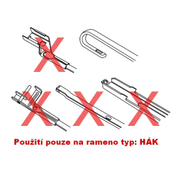 Sada přesných flat stěračů 550+330mm HÁK Heyner - www.sterace.eu