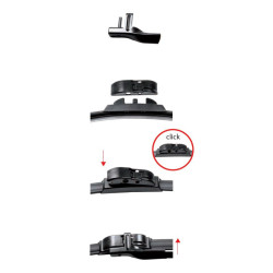 Sada přesných flat stěračů 550+450mm PIN HEYNER - www.sterace.eu