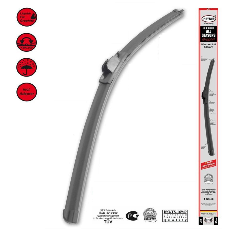 Sada přesných flat stěračů 610+530mm SLOT VOLVO HEYNER - www.sterace.eu