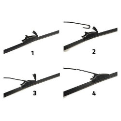 Stěrače FLAT SET 530+480mm GREEN OCTAVIA I / FABIA I - www.sterace.eu