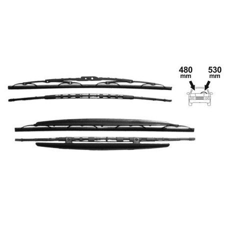 Sada přesných stěračů 530 + 480 mm ŠKODA VW FORD SEAT - www.sterace.eu