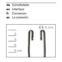 Sada přesných flat stěračů 650+550mm HÁK s integrovaným ostřikovačem  Bosch - www.sterace.eu