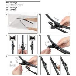 Sada přesných flat stěračů 650+550mm HÁK s integrovaným ostřikovačem  Bosch - www.sterace.eu