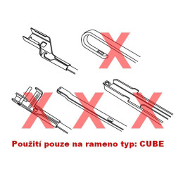 Sada přesných hybridních stěračů 53+48cm CUBE VW / SEAT HEYNER