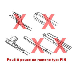 Sada přesných hybridních stěračů 58+45cm PIN Alfa Romeo HEYNER