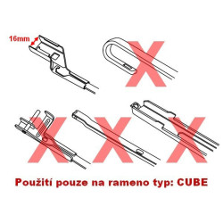 Sada přesných flat stěračů 66+45cm CUBE16 ŠKODA Superb III Compass