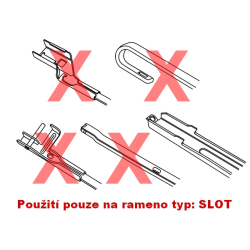 Sada přesných flat stěračů 610+550mm SLOT FIAT / SMART - www.sterace.eu