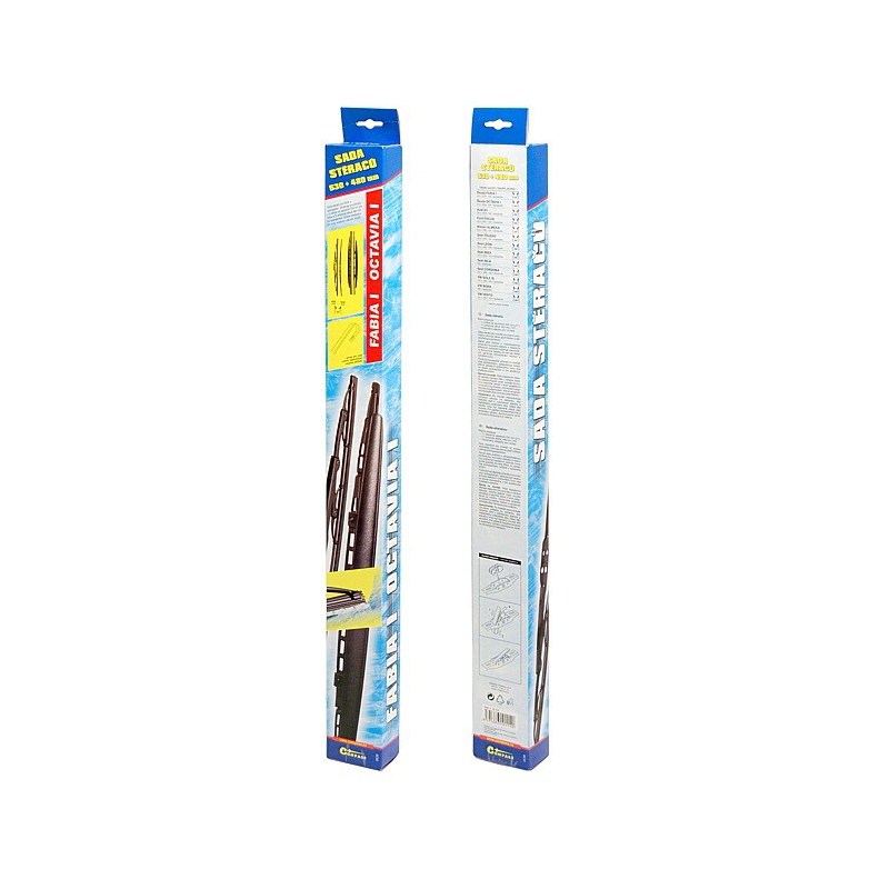 Sada přesných stěračů 530 + 480 mm ŠKODA VW FORD SEAT - www.sterace.eu