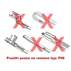 Sada přesných flat stěračů 61+48cm PIN Compass