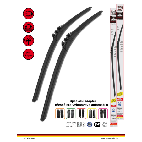 Sada flat stěračů HEYNER BMW / OPEL / VOLVO